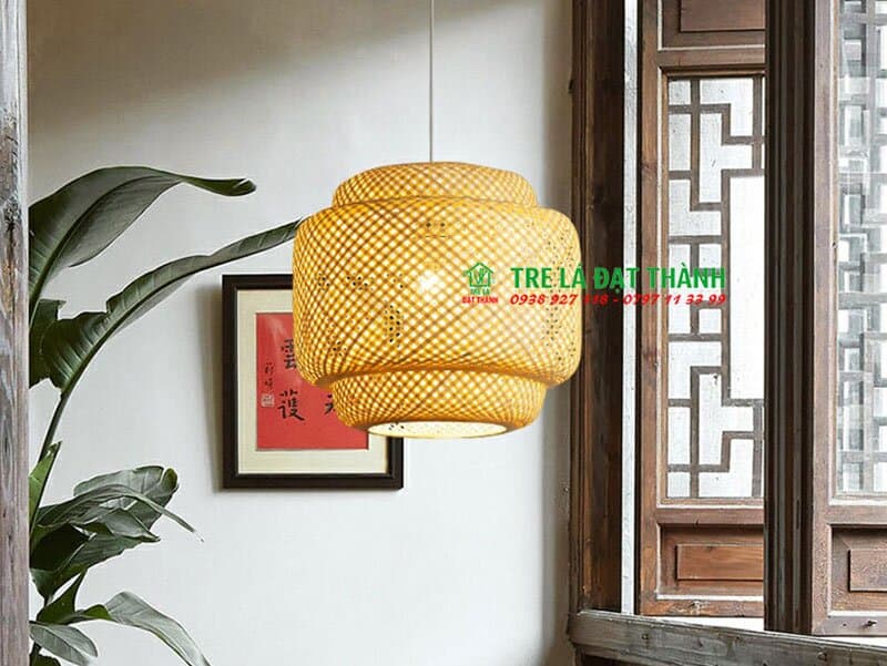 Đèn Trụ Thả Mây Tre - DMT005